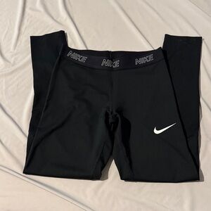 Nike Kids Black and White Logo Leggings